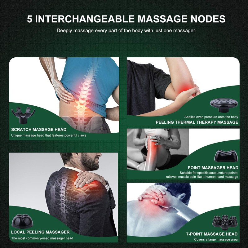Handheld Back Massager | Deep Tissue Percussion Massage for Back,