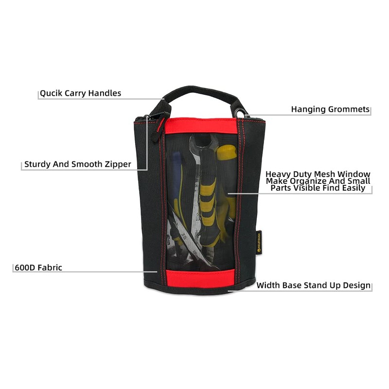 MELOTOUGH Zipper Tool Pouch Zipper Small Tool Bag -Fastener Bag