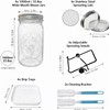 4 Large 1000ML Wide Mouth Mason Jar Sprouting Kit, with