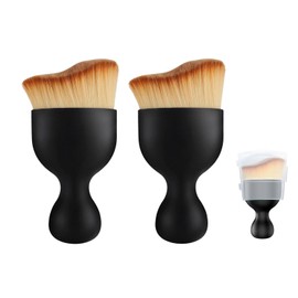 2pcs Tanning Brush for Women, Soft Bristles Tan Brush for Face Body Legs & Back, Application of Sunscreen Self Tanner & Makeup, Portable & Reusable Cleaning Brush