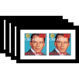 Creative Picture Frames 45 Double Cover Record Frame Displays two 7x7 Single LP Vinyl Sleeve Art with White Mat (pack of 4)