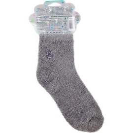 Earth Therapeutics Aloe Vera Socks – Infused with Natural Aloe Vera & Vitamin E – Helps Dry Feet, Cracked Heels, Calluses, Rough Skin, Dead Skin - Use with Your Favorite Lotions - Gray