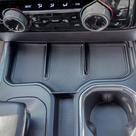 EDBETOS Center Console Organizer Compatible with 2023-2025 Chevy Silverado/GMC Sierra 1500 and 2024 2025 Silverado/Sierra 2500HD 3500 Accessories Middle Insert Tray - Full Console w/Bucket Seats ONLY