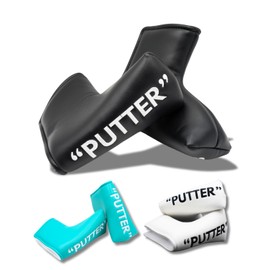 Pirona Golf Putter Cover, Made with Premium PU Leather, Compatible with Pin & Mallet Shapes (Up to 2.0 inches (5 cm), Water Resistant, Simple Design & Visibility, Various Colors Available (Black, Pin