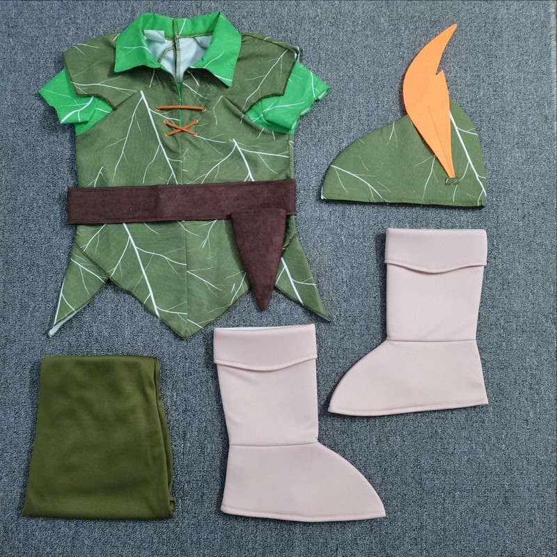 Lkbilswei Peter Pan Costume, For Boys, Cosplay, Costume, With Hat,