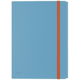 Leitz A4 3- Flap Folder with Pocket, 150 Sheet Capacity, Cosy Range, Calm Blue, 46190061