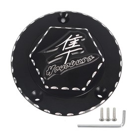 GIDIBII Fuel Tank Gas Cap Cover, Compatible with Suzuki Hayabusa GSX1300R 2008-2020, Made of Aluminum Alloy (Black)