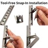 Commercial Refrigerator Shelf Support Clips – Stainless Steel Square-Rail Brackets
