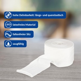 ROGG® Tricot Tube Bandage Elastic, Absorbent and Breathable Optimal Skin Protection as Base and Cover for Dressings (20 m x 4 cm)