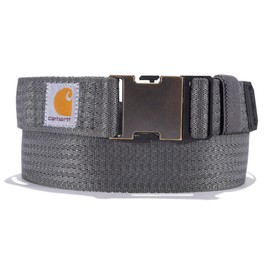 Carhartt Men's Rugged Flex Nylon Webbing Belt, Gravel, Medium