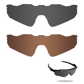 Fiskr Anti-saltwater Polarized Replacement Lenses for Oakley Radar EV Path 2 Pairs Pack