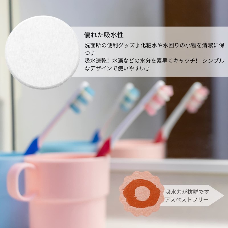 Diatomaceous Earth Coaster, Set of 2, Water Absorbent, Quick Drying,