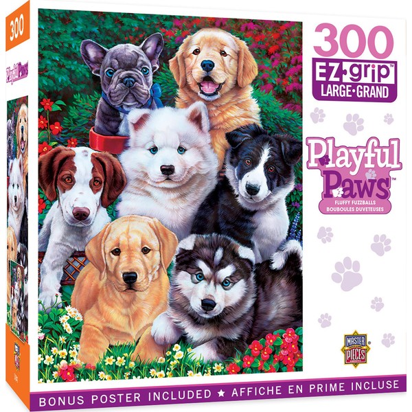 MasterPieces 300 Piece EZ Grip Jigsaw Puzzle - Fluffy Fuzzballs - 18"x24"