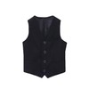 Fankeshi Boy's 4 Button Formal Suit Vest Black 16