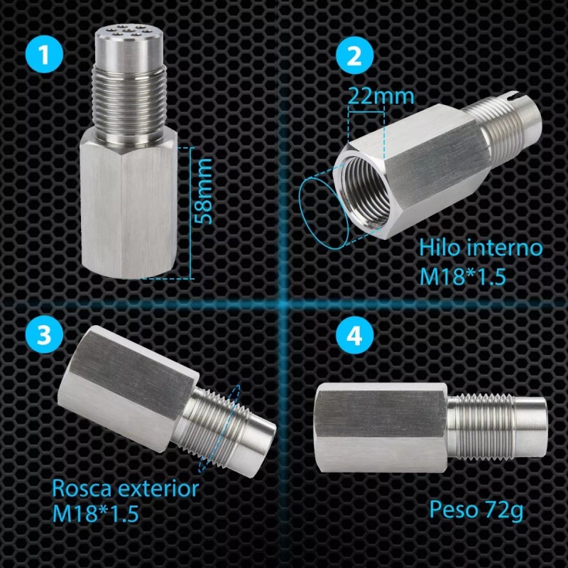 NOTWAIT Mini Catalizador Sensor De Oxigeno Apaga Código P0420 P0430