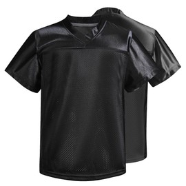 Repawu Men's Blank Football Jersey, Adult Mesh Athletic Practice Football Shirts, Blank Football Jerseys for Adults S-2XL (US, Alpha, Small, Regular, Regular, Black)