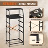 WLIVE Tall Nightstand with 4 Fabric Drawers & Open Shelf,