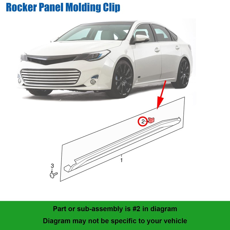 OAUTOO 20pcs Rocker Molding Clip 75867-AC020 for Toyota Avalon 2005