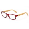 Real Bamboo Reading Glasses Spring Hinge Genuine Bamboo Rectangular Reader