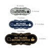 Designer No Talkee Before Coffee Sign (Black) - Medium
