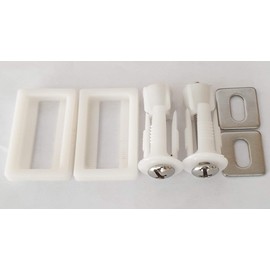 AAN® Toilet Top Cover Lid Toilet Seat Top Fixing Hinges Screws WC Blind Hole Fixing White Easy Installation 2 Pack