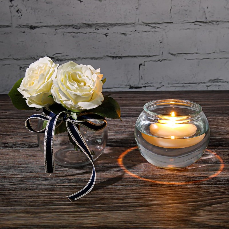 Richland Bubble Ball Vase with Rim 4" Set of 24