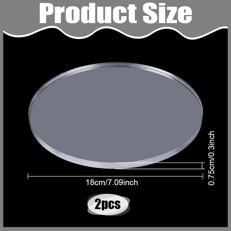 NBEADS 2Pcs Monoprinting Print Plates, 18cm Round Gel Printing Plates