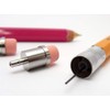 WSP-2801 Slip-on Wood Axis Mechanical Pencil, Large, Red, Pencil-like Eraser,