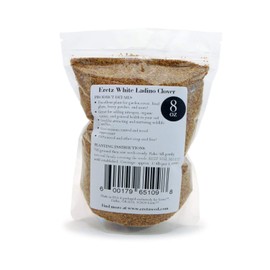 White Clover Seed by Eretz - Premium Willamette Valley, Oregon Grown Non-GMO Seeds, No Coatings, No Weed Seeds (8oz)