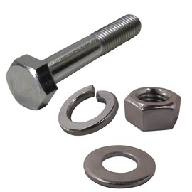 DAIDOHANT 10185731 Bolt, Hex Bolt Half Screw [Stainless Steel/SUS304] (Nominal Diameter d) 0.3 x Length L1 2.4 inches (60 mm) (Quantity: 2)