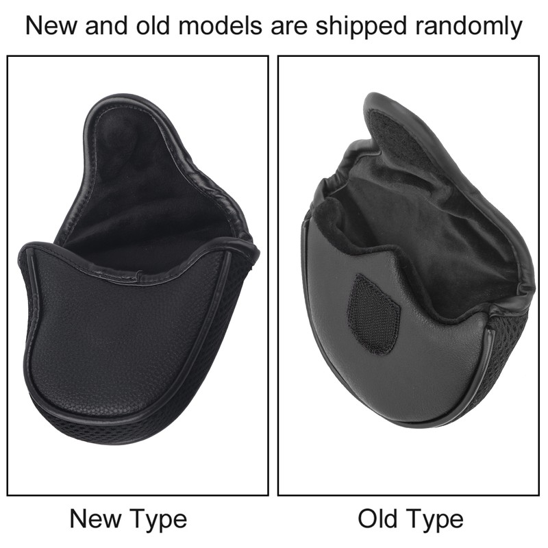 Golf Putter Protection Covers Headcover Semicircle PU Leather Guard Waterproof