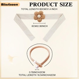 6 Pack Curtain Tiebacks, Boho Flower Curtain Tie Backs with Adjustable Strap, Cotton Curtains Holdbacks Curtain Ties Weave Holdbacks Holders for Farmhouse Home Office Curtain Decorative