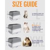 Powools Stainless Steel Cat Litter Box, Metal Kitty Litter Box