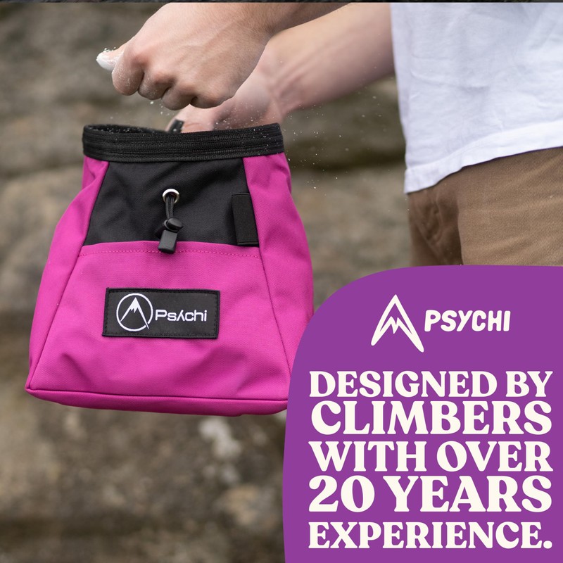 Psychi OG Chalk Bucket Starter Pack Bundle for Rock Climbing