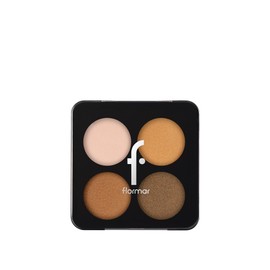 Flormar Colour Eyeshadow Palette Fine Texture & Mat/Shimmer 4 Eyeshadow Palette 003 - Bronze Goddess