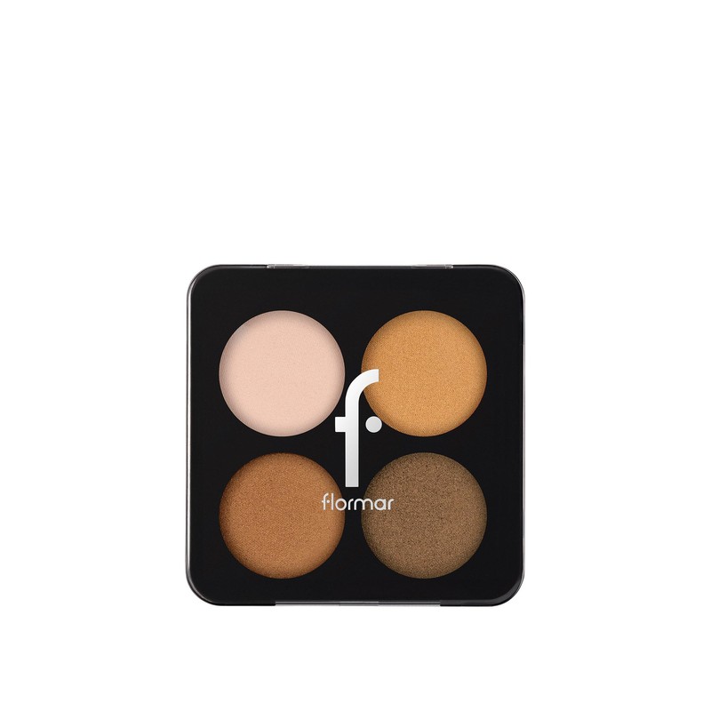 Flormar Colour Eyeshadow Palette Fine Texture & Mat/Shimmer 4 Eyeshadow