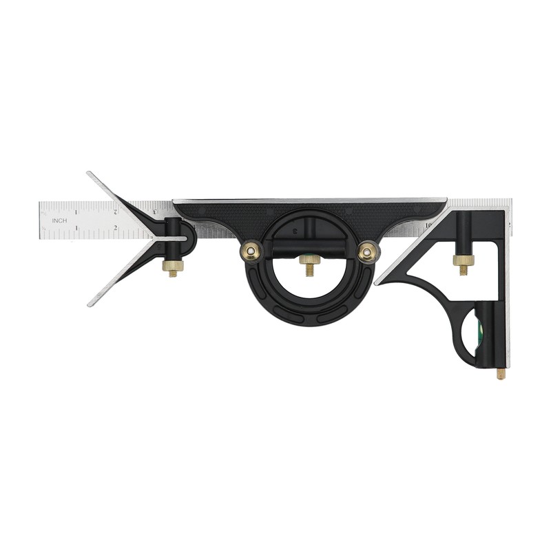 Combination Ruler Stainless Steel Caliper Protractor Angle Guage Woodworking Measure
