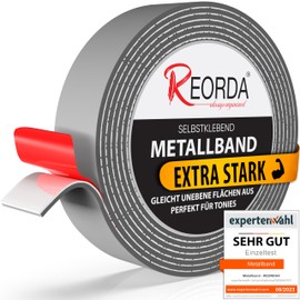 Reorda Reorda? Metallband selbstklebend Grau - Ideal fr Tonies?-Figuren & -Regale (25 mm Breite) - Magnetband fr Magnete I Ferroband I Magnetband selbstklebend I Eisenband (12m)