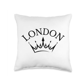 London UK souvenir king crown Throw Pillow