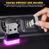 Wuyaoyao 4PCS USB LED Car Interior Atmosphere Lamp, Plug-in USB