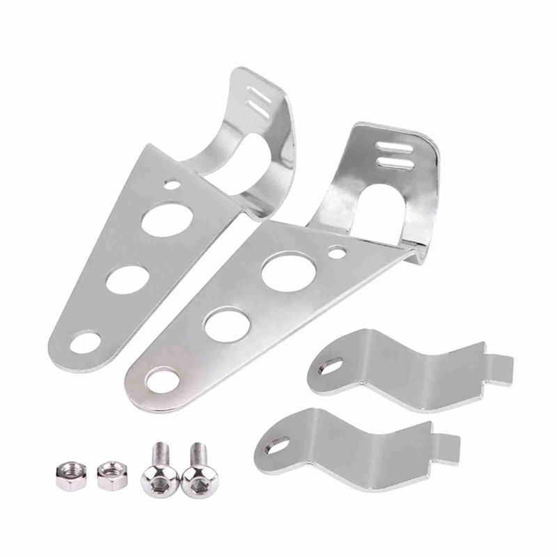 KIMISS 2pcs Stainless Steel Adjustable Headlight Holder Fork Racer 28