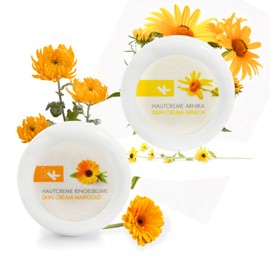 KK Skin Cream Dry Skin, 2 x 100 ml, Tin with Marigold and Arnica, Body Cream for Men and Women, Fast Absorbing, for All Skin Types