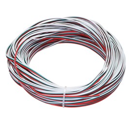 sourcing map 28 Gauge 3 Conductor Electrical Wire Tinned Copper Cable 98FT Flexible Stranded Hook-up Wire for LED Strips Lamps Residential Wiring Car Circuit