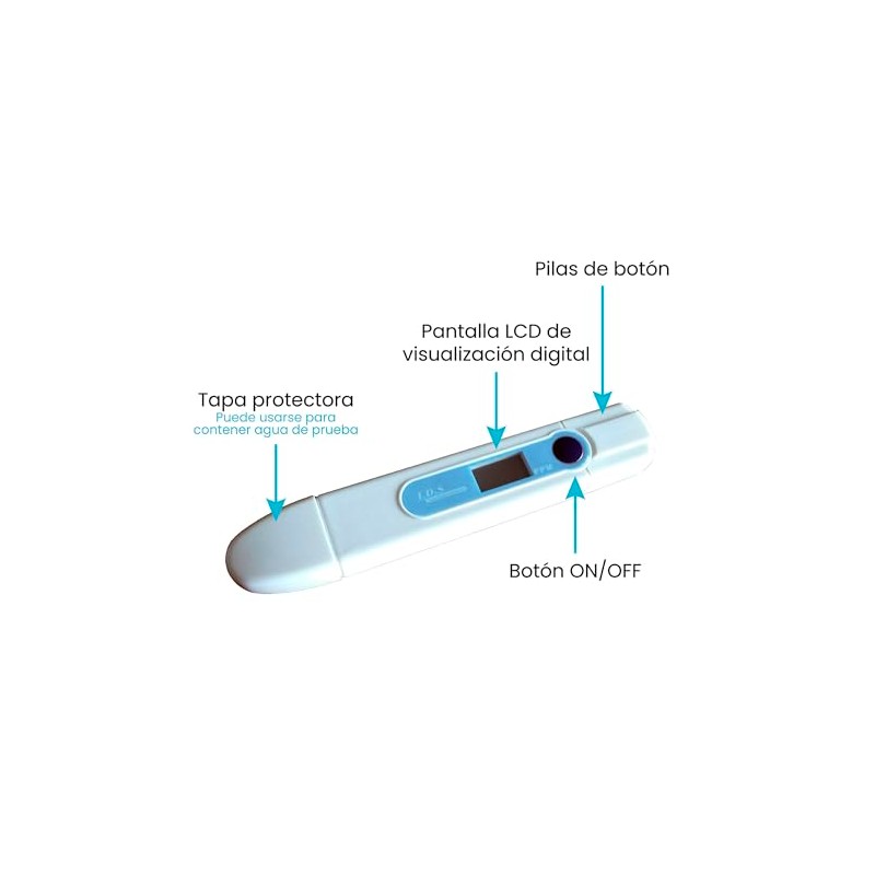 Bbagua GS900011 Medidor test de dureza del agua TDS Meter