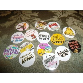 Unbranded Pre Cut One Inch SOFTBALL SAYINGS FREE SHIP - 25 Bottle Cap Images