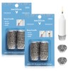 Taper Candle Fittings for Candle Upright,Silver Bobeches for Candlesticks Set