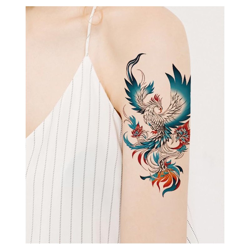 Temporary Phoenix Tattoos Bird Tattoo Arm Tattoo Festival Tattoo Phoenix