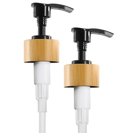 MOMEEMO Bamboo Soap Dispenser Pump Replacement - 2-Pack- Fits MOMEEMO Soap Dispensers Only (Black)