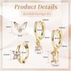 Thunaraz 4Pcs Stack Gold Studs Earrings for Women 14K Gold