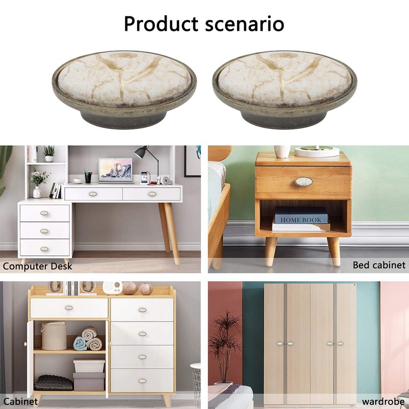 Rowiz 10PCS Vintage Cabinet Knobs Drawer Pulls Small Zinc Alloy